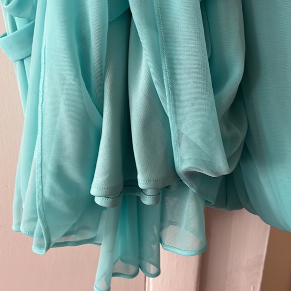 Pink Blush Halter Tulle Evening Maternity Gown by Eva Size Medium Halter - Picture 13 of 15